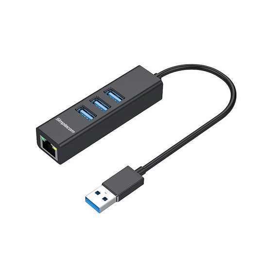 Aluminium USB Hub 3 Port SuperSpeed with Gigabit Ethernet