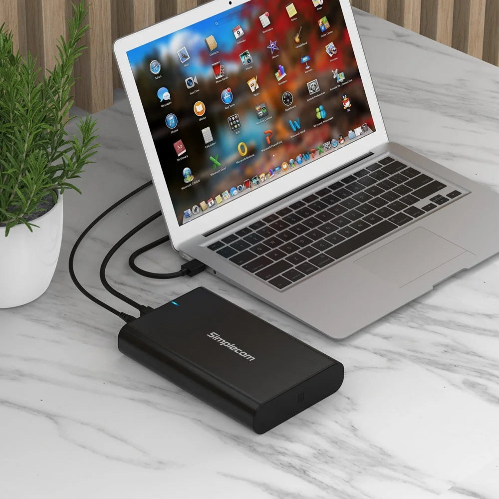 Aluminum 3.5’’ SATA to USB-C External Hard Drive Enclosure