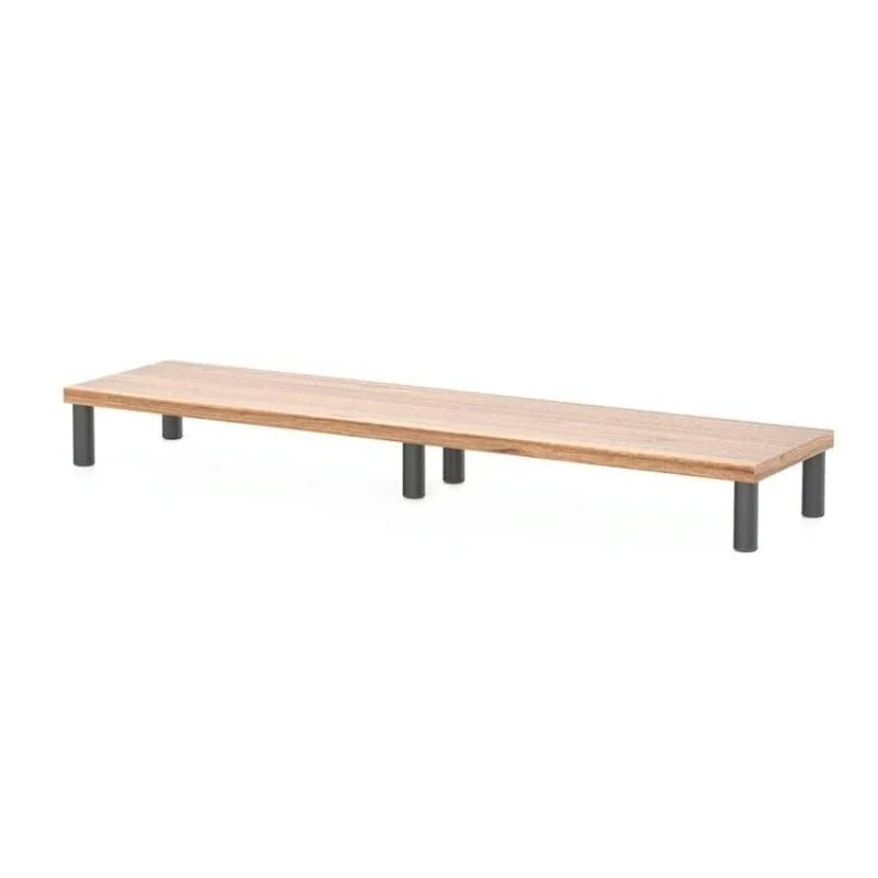 Aluminum Alloy Desktop Monitor Stand With Wooden Plate Riser-1964932360696893440