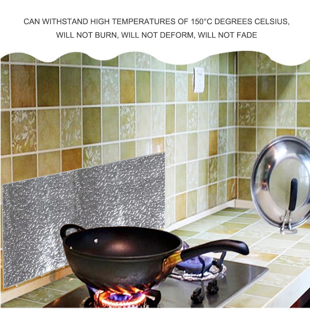 Aluminum Foil Sticker Self-Adhesive Oil-Proof Waterproof