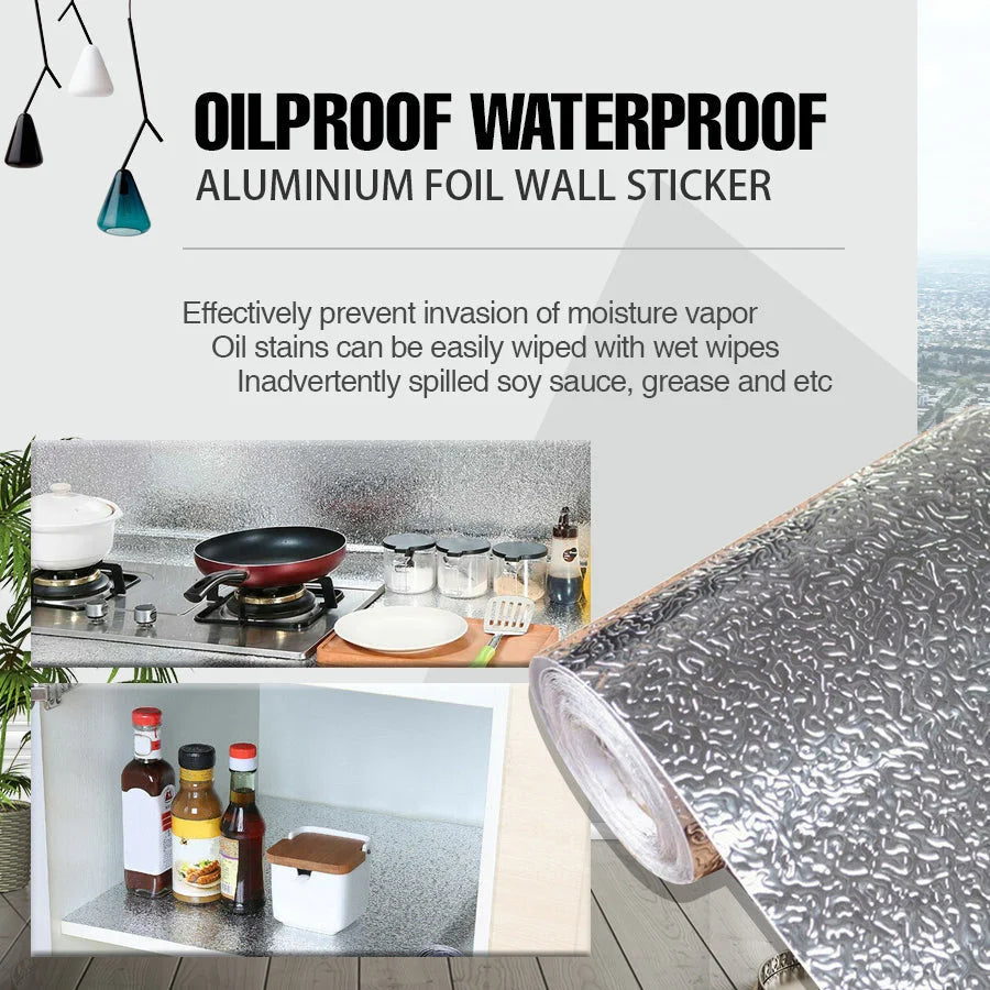 Aluminum Foil Sticker Self-Adhesive Oil-Proof Waterproof