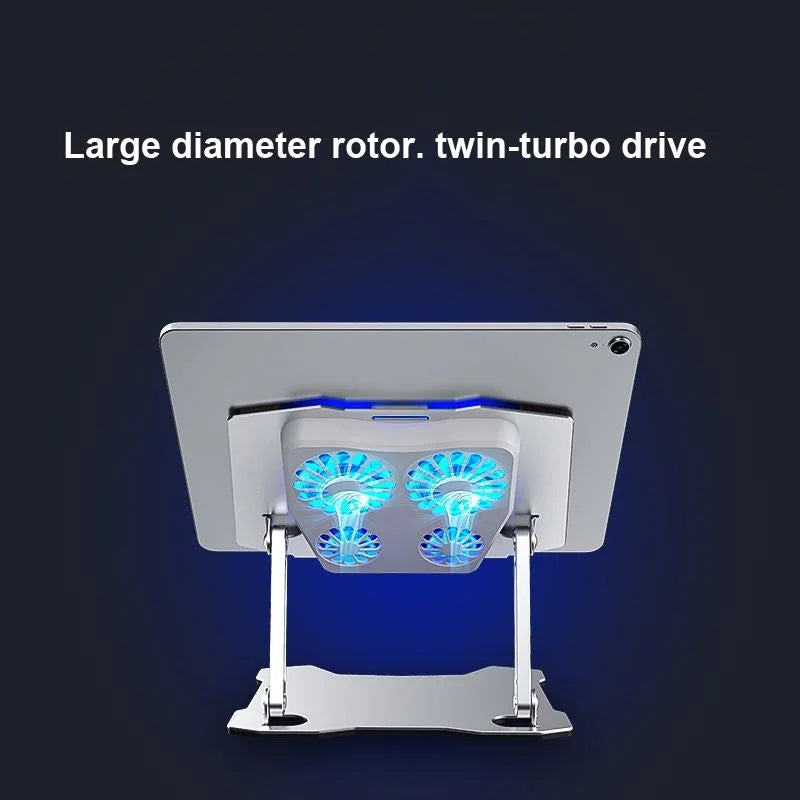 Aluminum Laptop Cooling Stand With 4 Fans-1964932361061797890