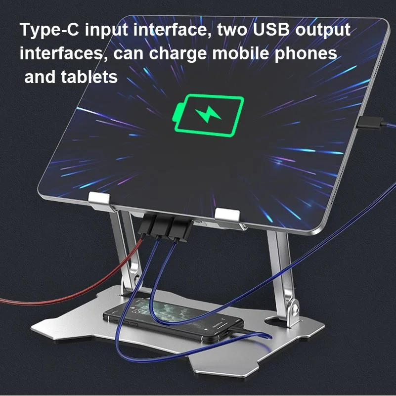 Aluminum Laptop Cooling Stand With 4 Fans-1964932361061797892