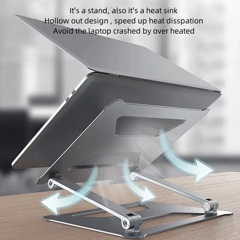 Aluminum Laptop Holder for 14-17.3 Inch Screens - Ergonomic