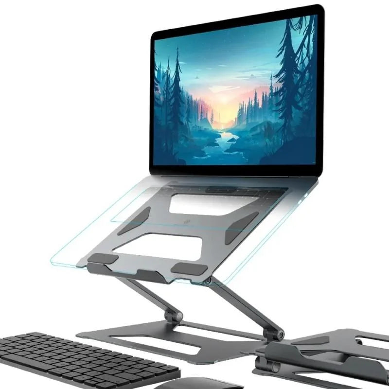 Aluminum Laptop Holder for 14-17.3 Inch Screens - Ergonomic
