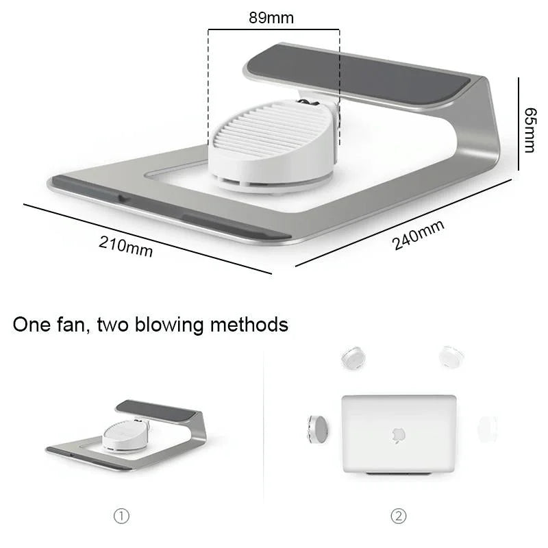 Aluminum Laptop Stand with Cooling - Electronics > Computer