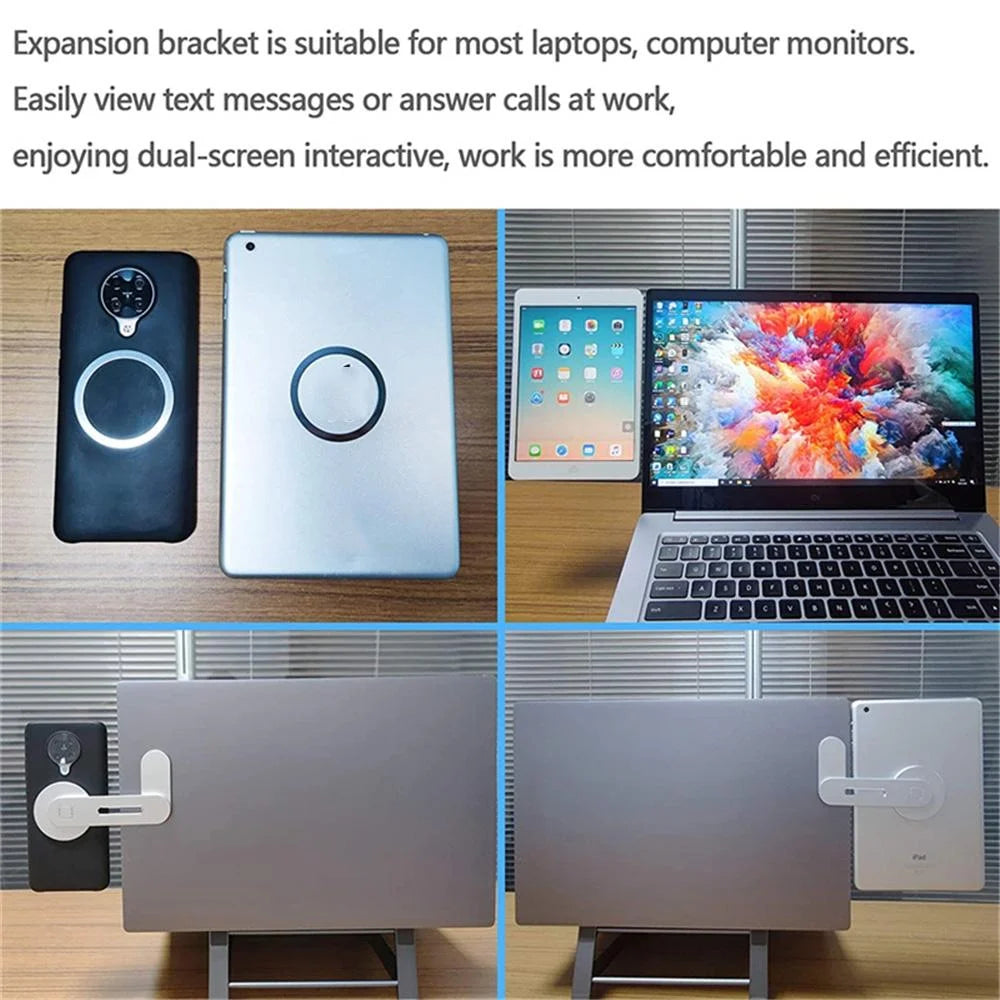 Aluminum Magnetic Phone Stand for Laptop Expansion - Blue