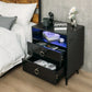 Amelia Modern LED Bedside table with USB and power socket