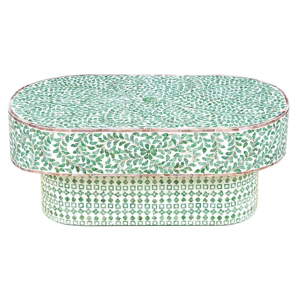 AMELIA OVAL MOTHER OF PEARL COFFEE TABLE - Furniture >