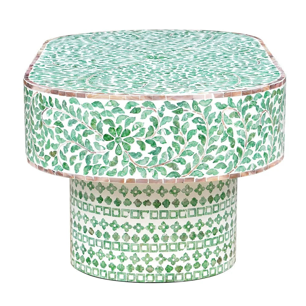 AMELIA OVAL MOTHER OF PEARL COFFEE TABLE - Furniture >