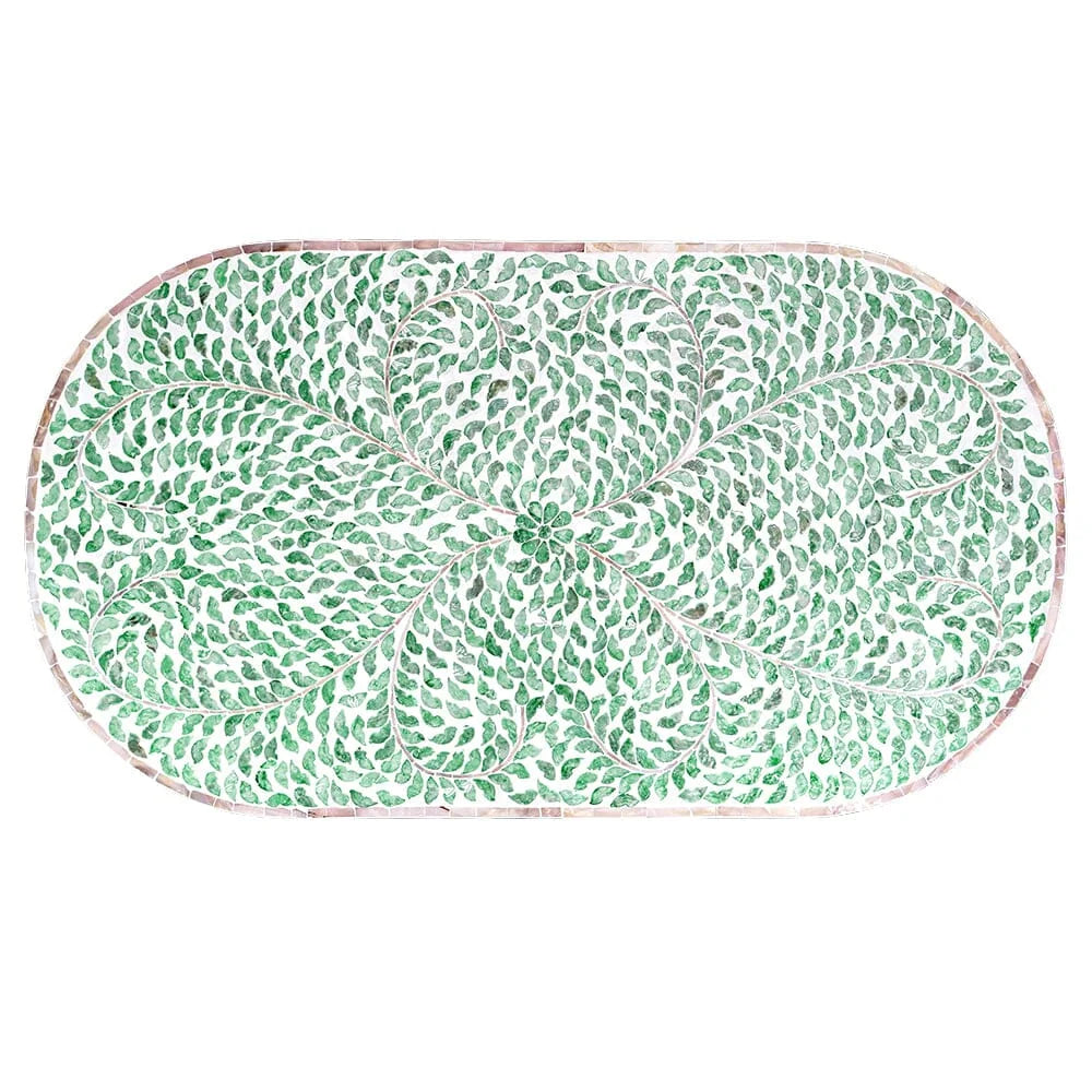 AMELIA OVAL MOTHER OF PEARL COFFEE TABLE - Furniture >