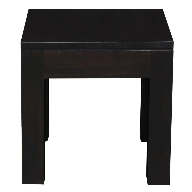 Amsterdam Solid Timber Lamp Table Chocolate
