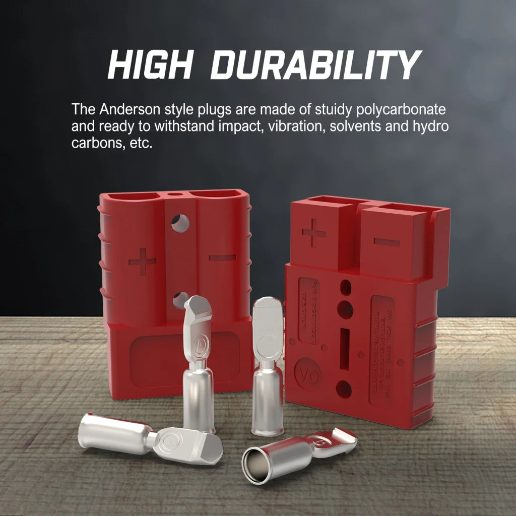 Anderson Style Plug 10X 50A Copper Connectors Terminals