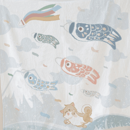 Angel DEPT Baby Muslin Wrap 120 X 120cm - Fish and Dog