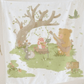 Angel DEPT Baby Muslin Wrap 120 X 120cm - Forest Animals