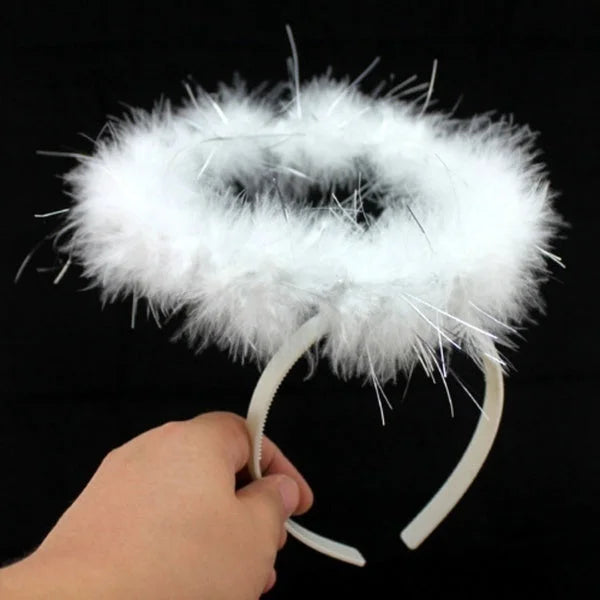 ANGEL HEADBAND Fairy Halo Hair Hoop Costume Dress Up Party