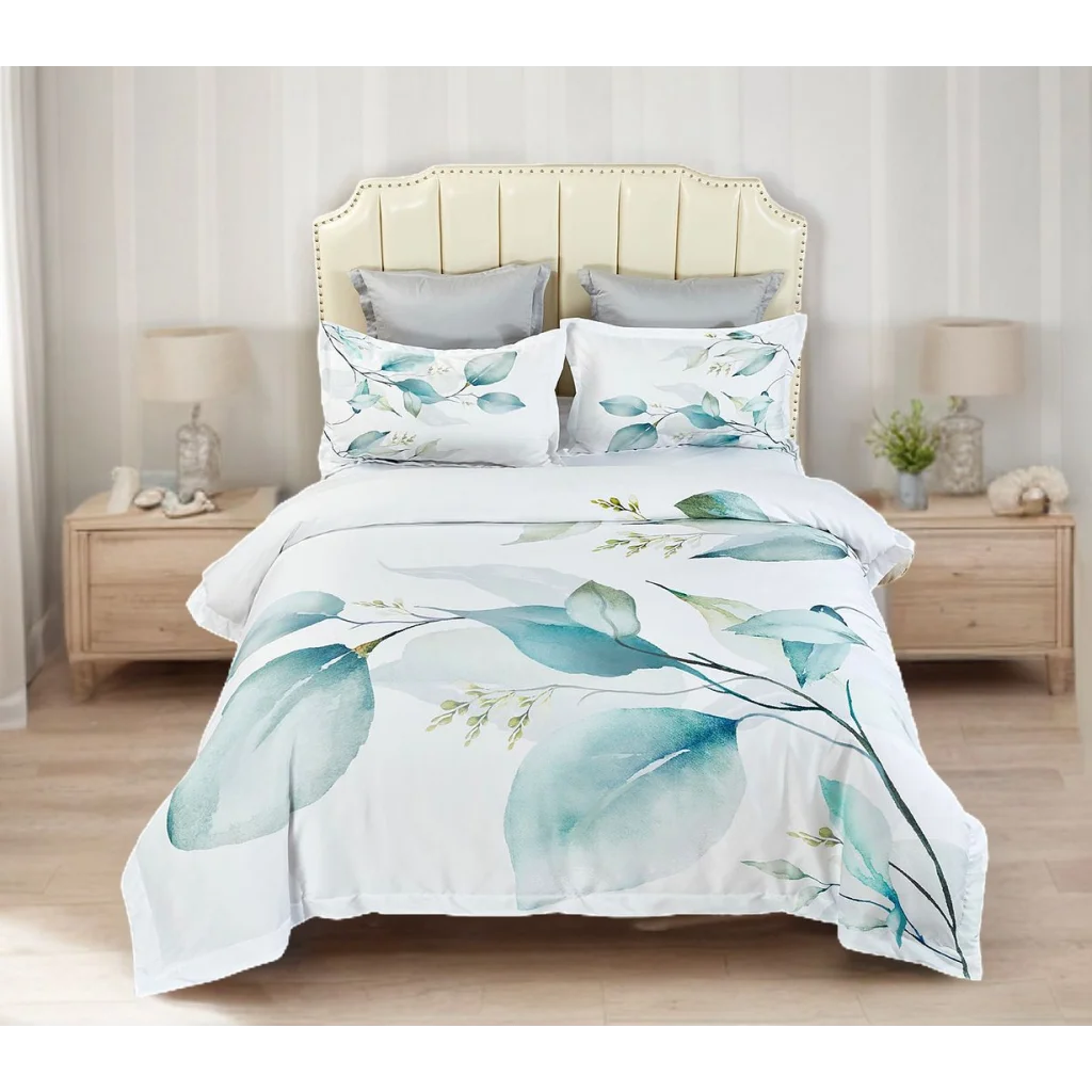 Angelis Leaves Quilt Cover Set - Queen Size - Home & Garden