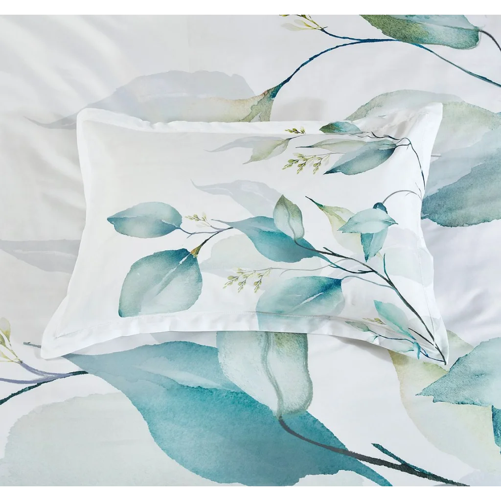 Angelis Leaves Quilt Cover Set - Super King Size - Home &