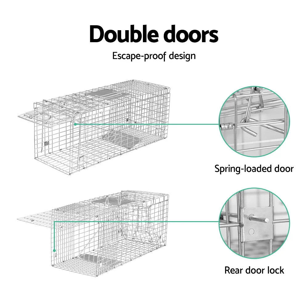 Animal trap cage with possum humane live catch rabbit