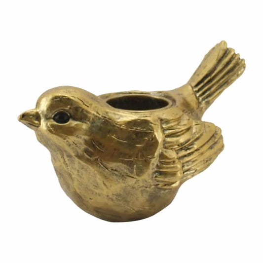 Anique Gold Bird Tealight Candleholder 11cm - Health &