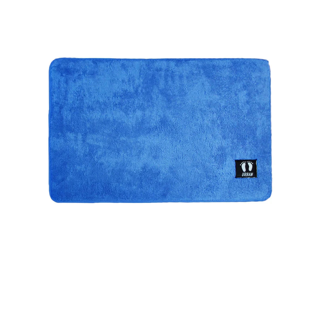 Anti-Slip Polyester Bath Mat Asha 50x80cm - Cobalt Blue