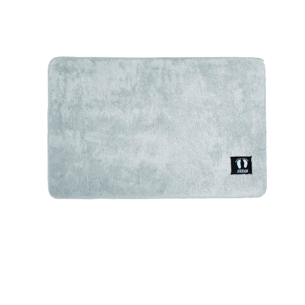 Anti-Slip Polyester Bath Mat Asha 50x80cm - Silver - Home &