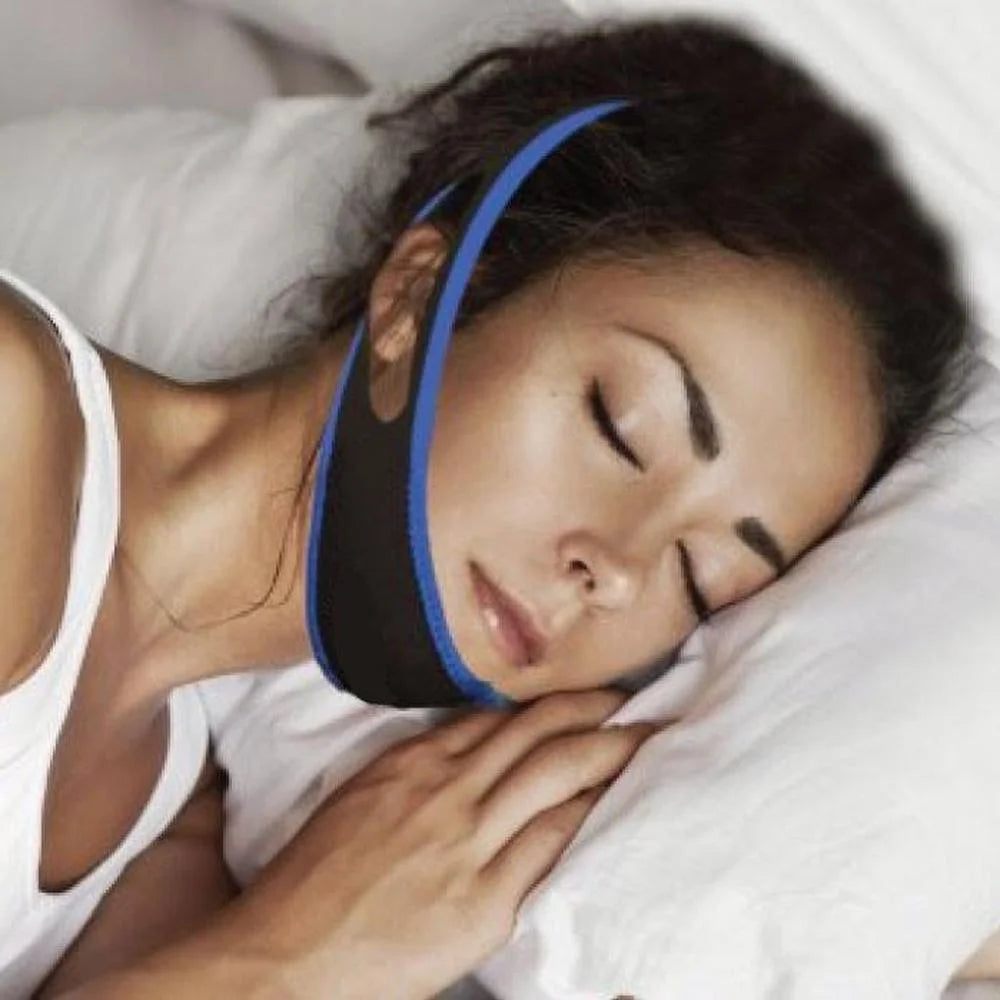 Anti Snoring Aid Adjustable Chin Strap - Jaw Brace Sleep
