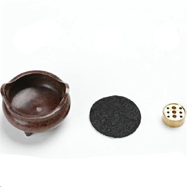 Antique Incense Burner - Pure Copper Binaural Small Indoor