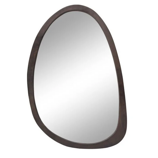 Antique Wooden Wall Mirror HD Odd Shaped Home Dcor 50x70cm