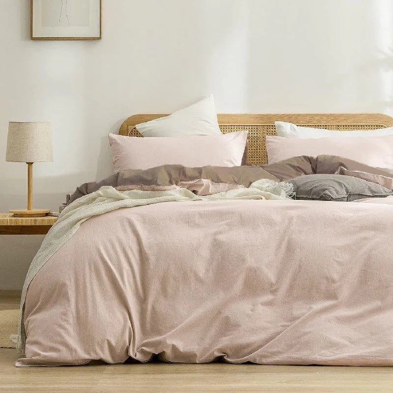 Apricot khaki 1.8m (Duvet Cover 180*220cm) Luxurious Soft