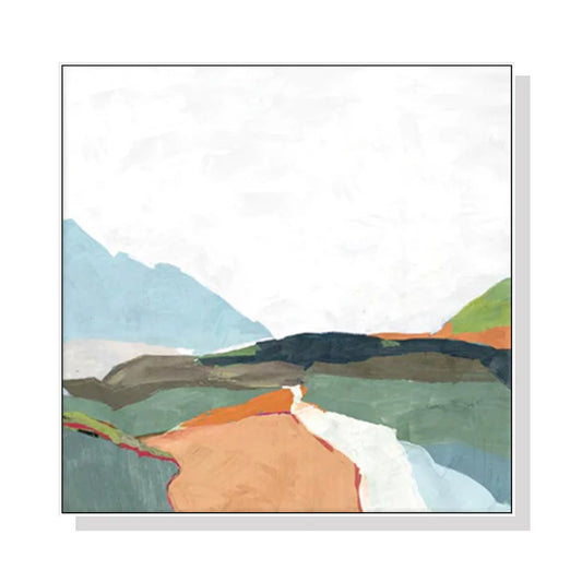 April Morning Wall Art Canvas 40cmx40cm White Frame - Home
