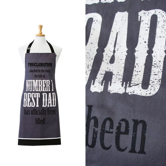 Apron Ladelle N1 Best Dad Cotton 70x89 cm - Home & Garden
