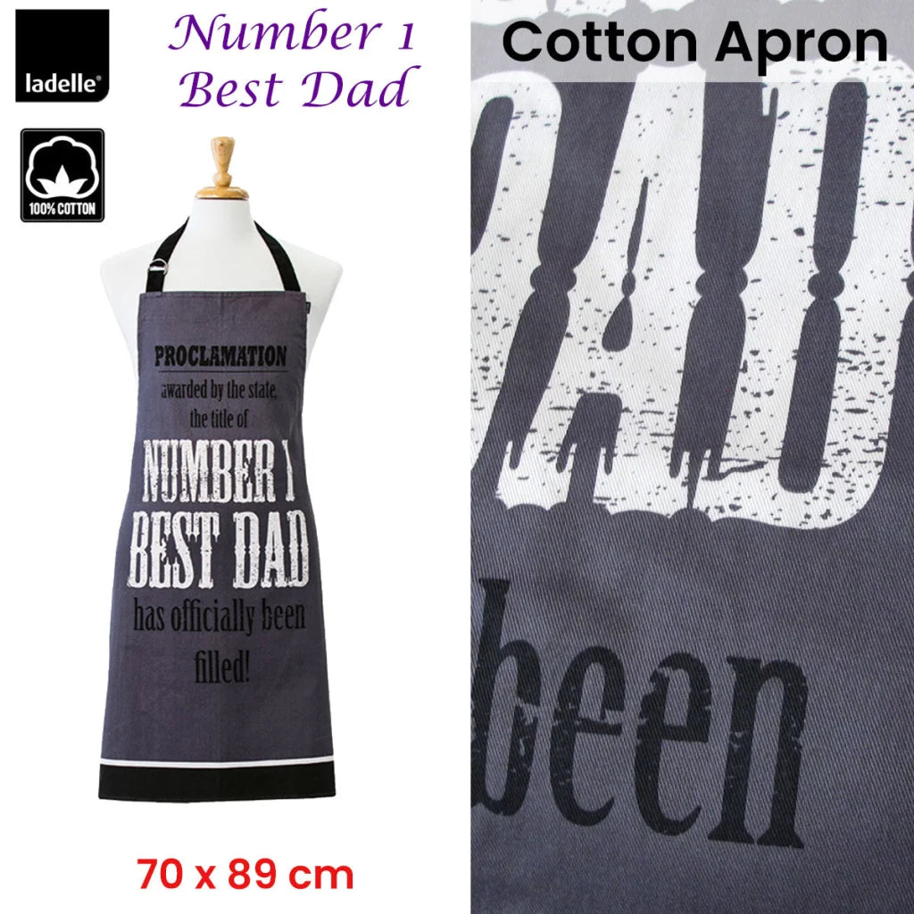 Apron Ladelle N1 Best Dad Cotton 70x89 cm - Home & Garden