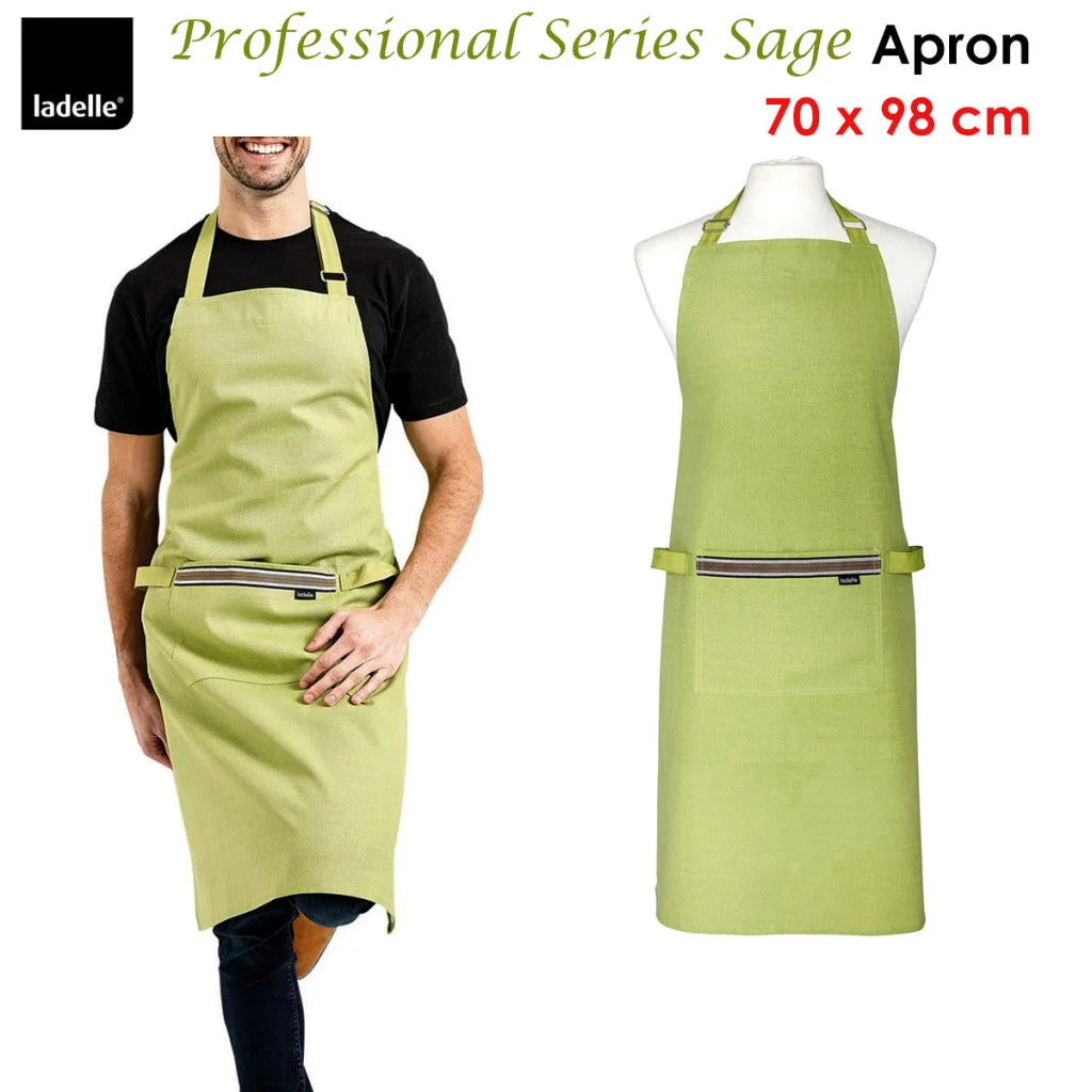 Apron Ladelle Professional Series Sage Cotton - Home &