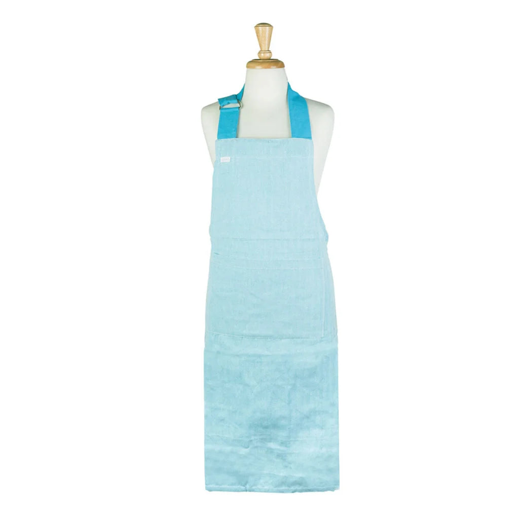 Apron Rans Herringbone Cotton - Blue - Home & Garden