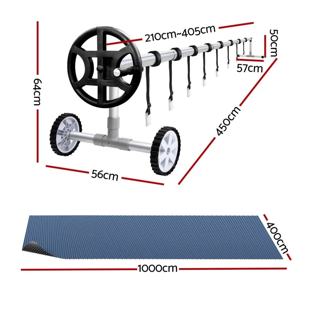Aqua Buddy Pool Cover 600 Micron 10x4m w/ Roller 4m