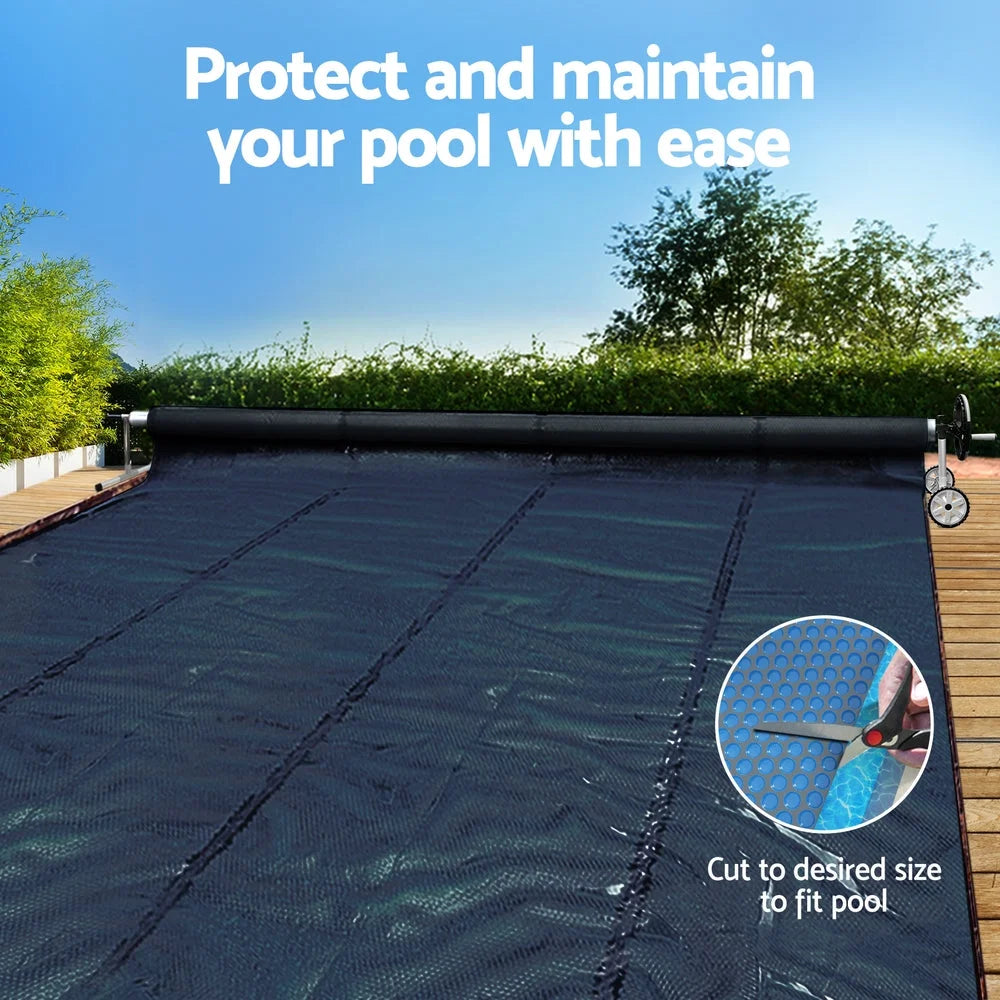 Aqua Buddy Pool Cover 600 Micron 7x4m w/ Roller 5.55m