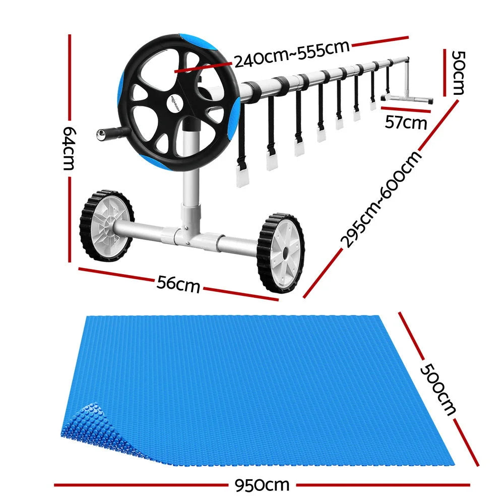 Blue 5x5m swimming pool cover with blue cover sheet for swimming pools