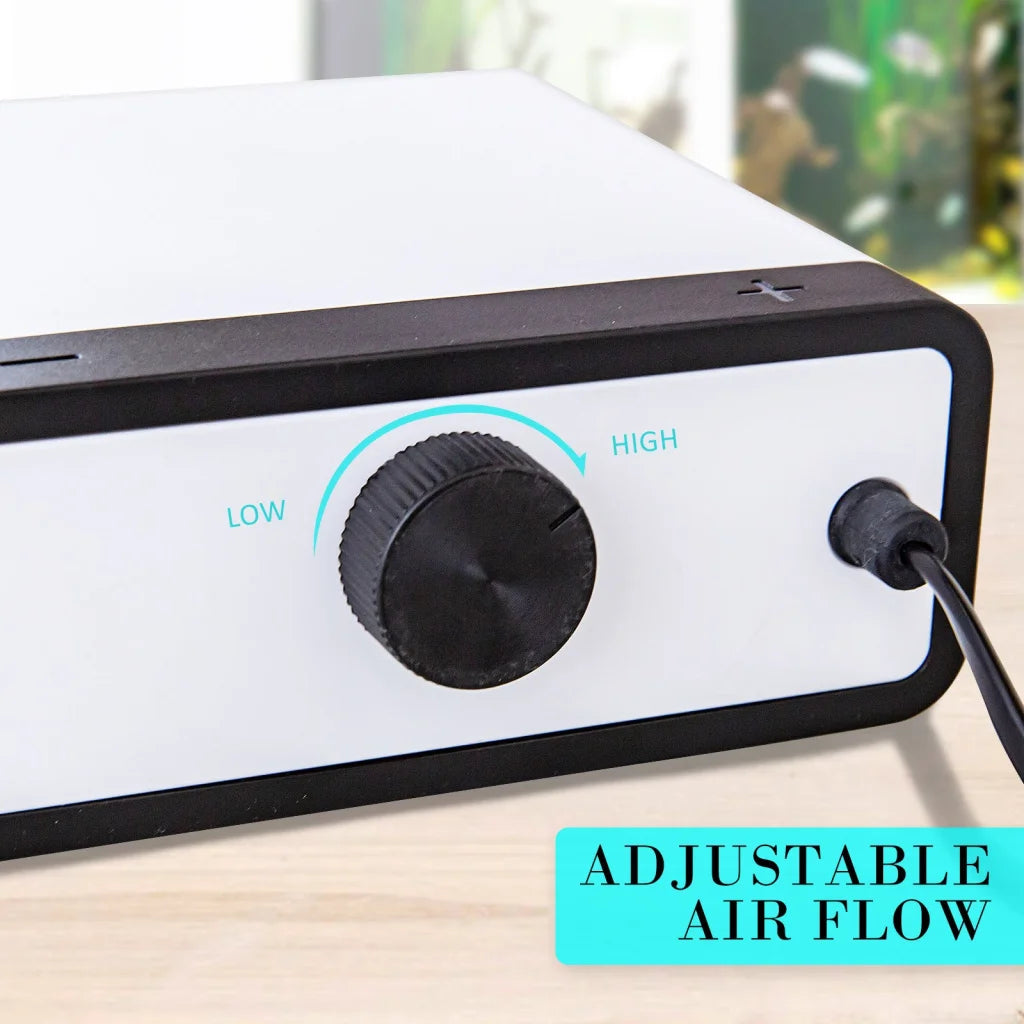 Aquarium Air Pump Oxygen Hydroponic 4 Outlet 670L/H 8W