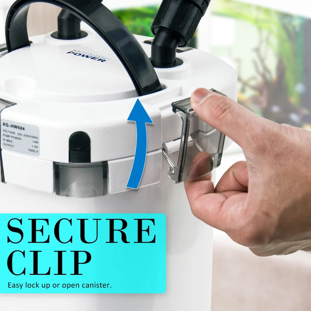 Aquarium External Canister Filter 1000L/H - Dynamic Power