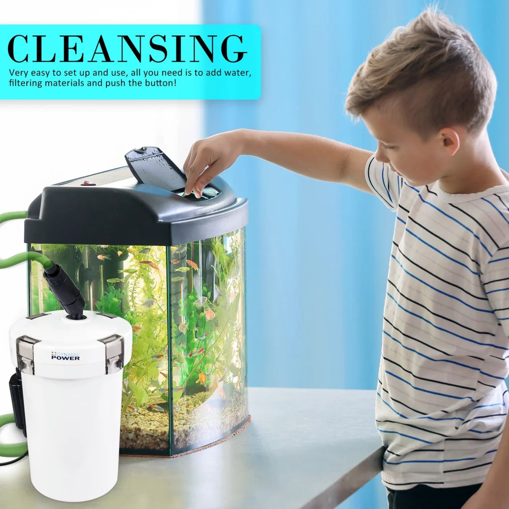 Aquarium External Canister Filter 400L/H - Dynamic Power