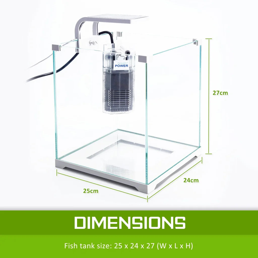 Aquarium Fish Tank 16L Starfire Glass - Dynamic Power