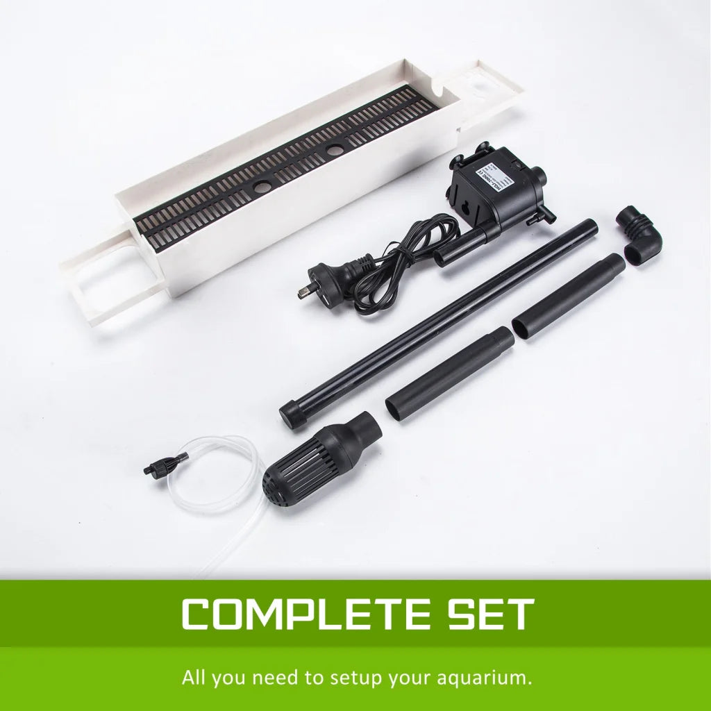 Aquarium Fish Tank 52L Curved Glass RGB LED - Dynamic Power