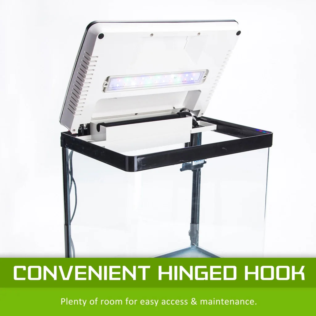 Aquarium Fish Tank 52L Curved Glass RGB LED - Dynamic Power