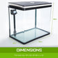 Aquarium Fish Tank 52L Curved Glass RGB LED - Dynamic Power