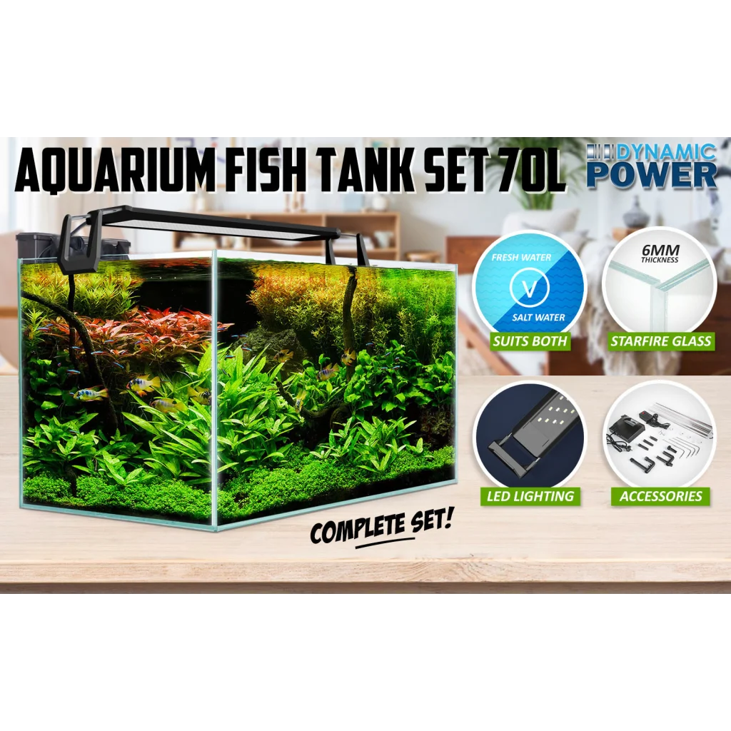 Aquarium Fish Tank 70L Starfire Glass - Dynamic Power