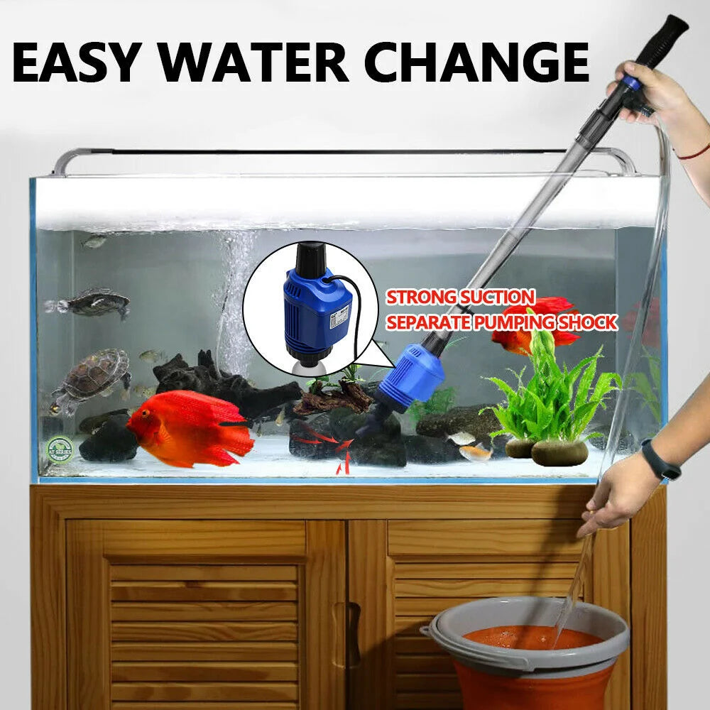 Aquarium Fish Tank Cleaner Water Exchanger Siphon Vacuum