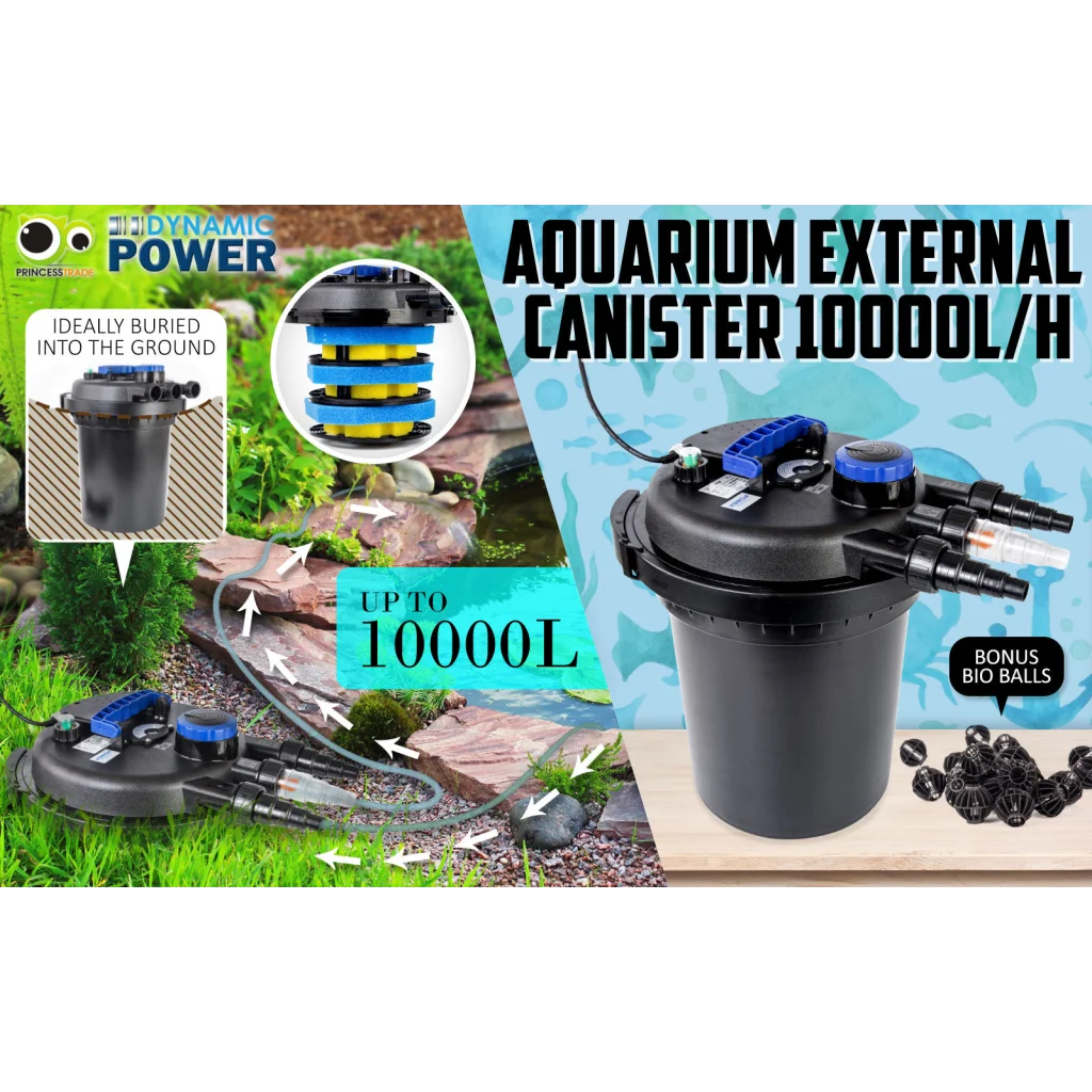 Aquarium Garden UV Light Pond Filter Set 10000L/H - Dynamic