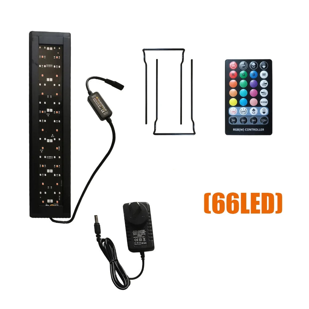 Aquarium LED Light 66LED Full Spectrum Aqua Plant Fish Tank