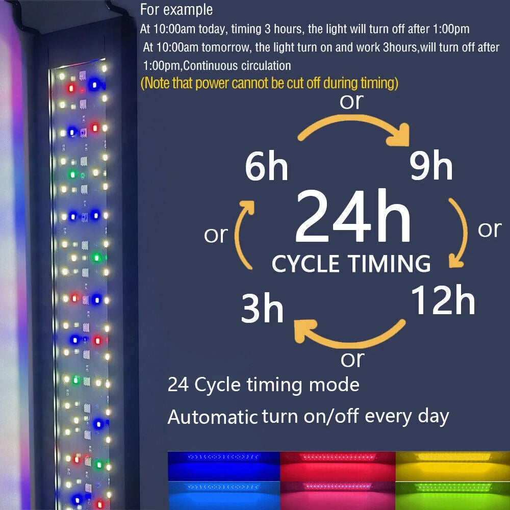 Aquarium LED Light 66LED Full Spectrum Aqua Plant Fish Tank